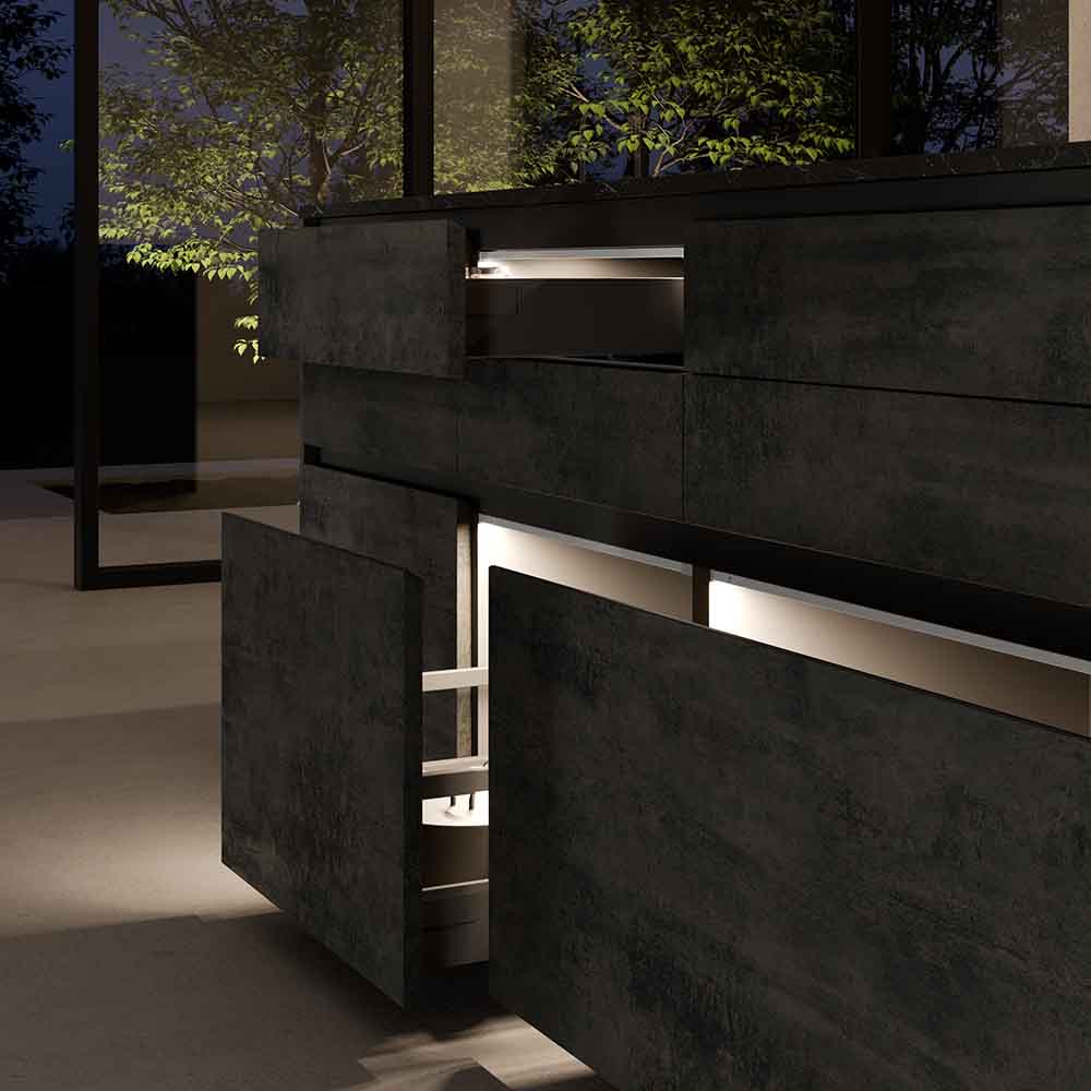 LED-Armatuur Baski SF - RVS-look