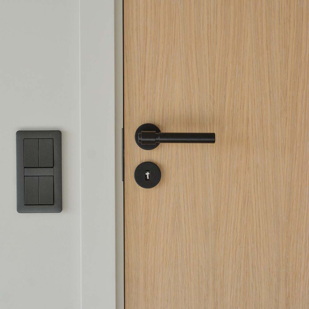 Deurklink Helix 200 Plain - Zwart