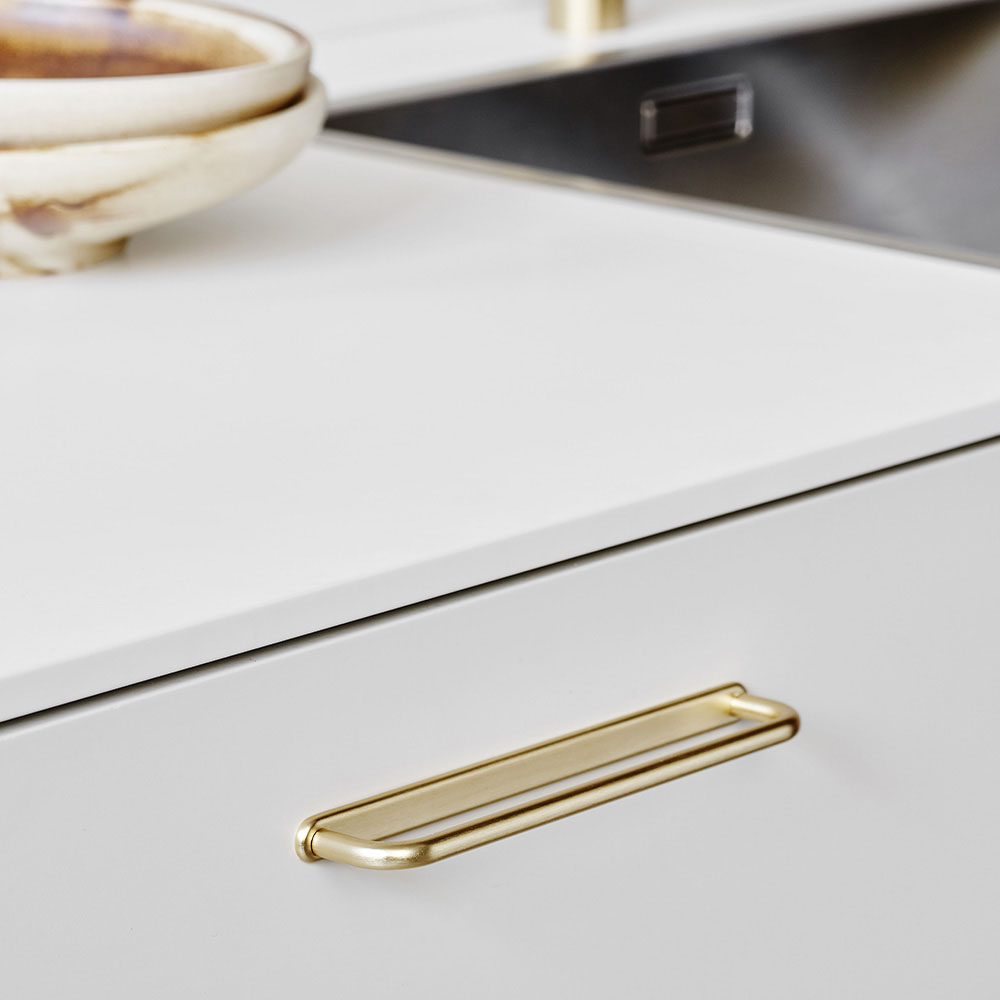 Handgreep D-Lite - Geborsteld Messing