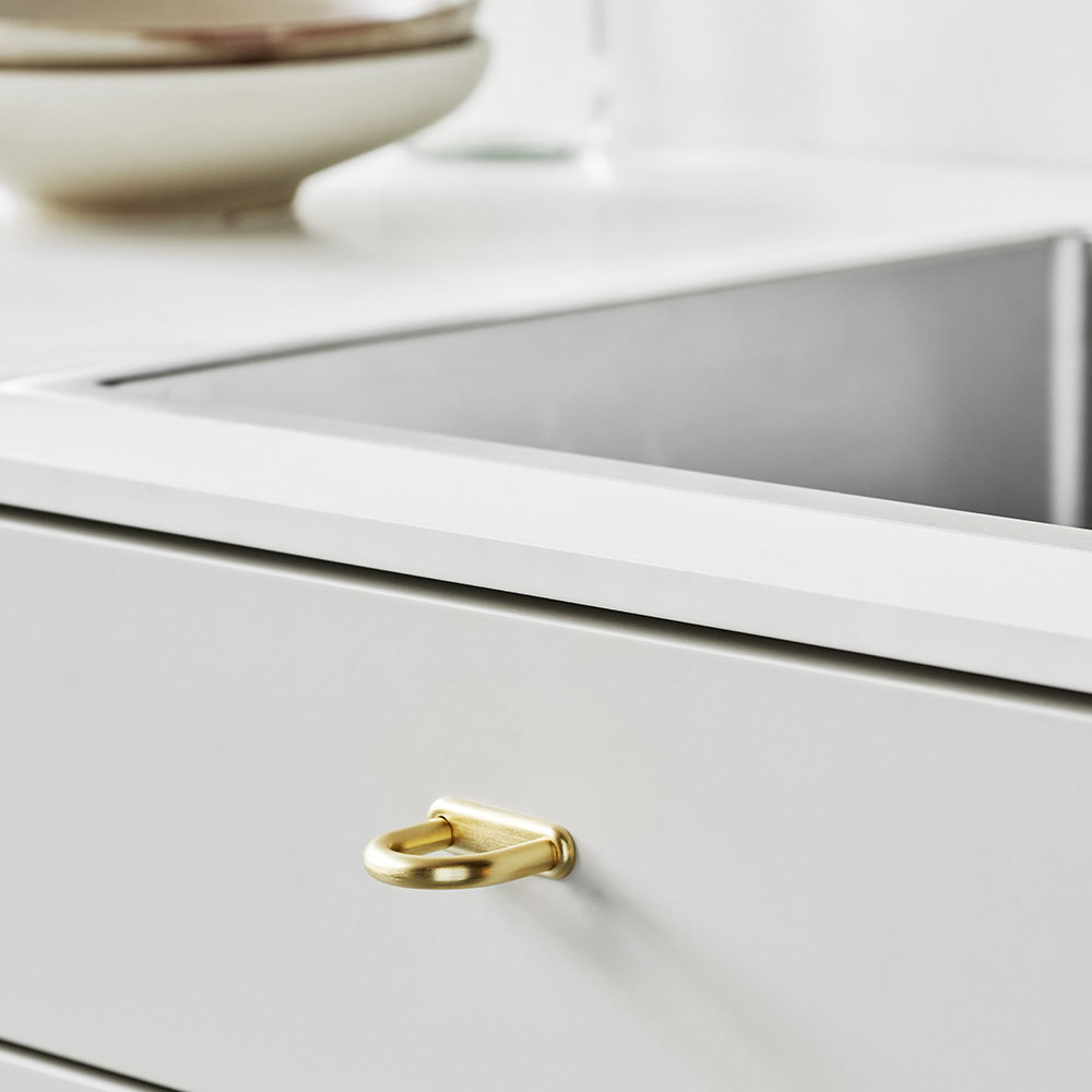 Handgreep D-Lite - Geborsteld Messing