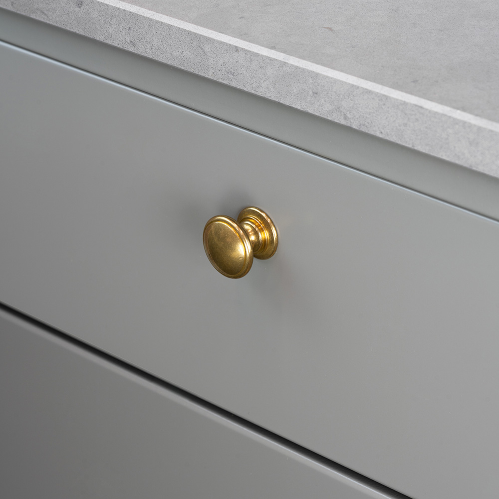 Knop 24466 - Onbehandeld Messing