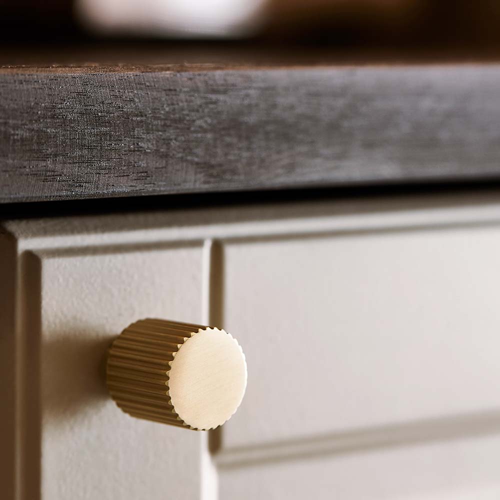 Knop Helix Stripe - Messing