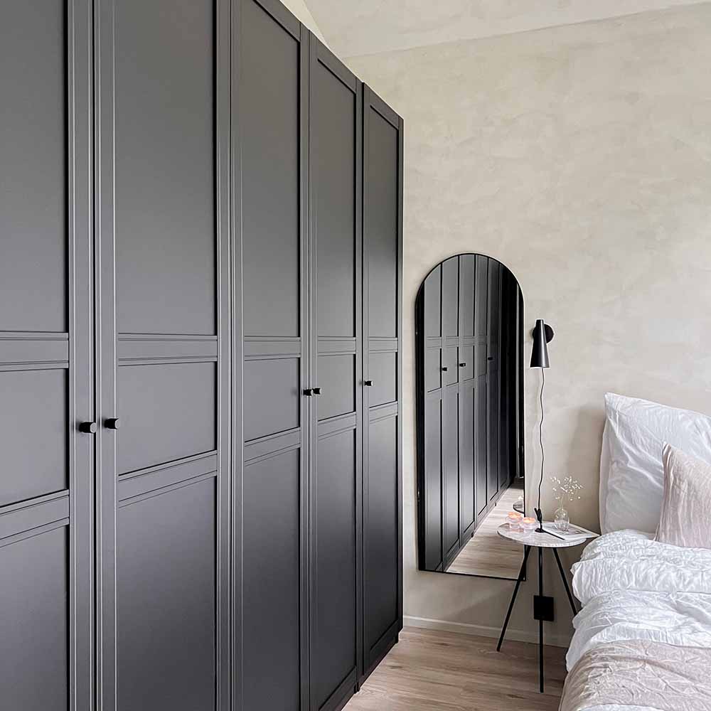 Knop Helix Stripe - Mat Zwart