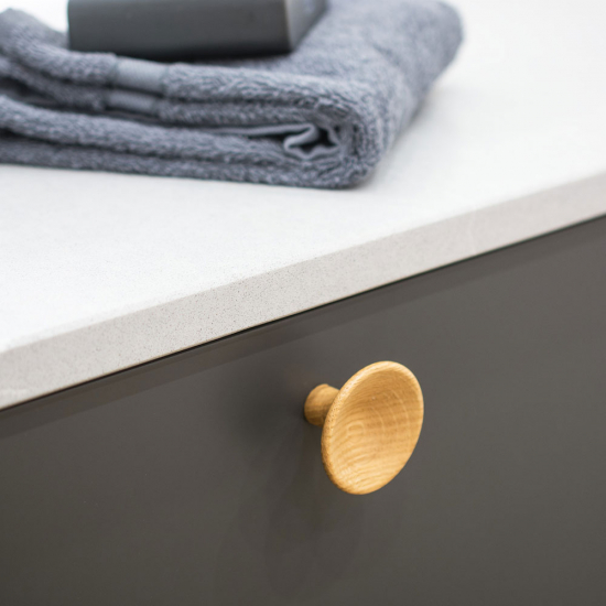 Knop Trompet - Onbehandeld Eiken