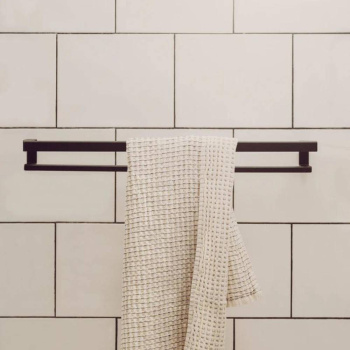 Handdoekhouder Hold - Dubbel - Zwart