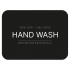 Zelfklevend Etiket - Hand Wash - Matzwart