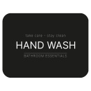 Zelfklevend Etiket - Hand Wash - Matzwart