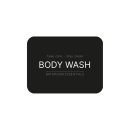 Zelfklevend Etiket - Body Wash - Matzwart