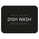 Zelfklevend Etiket - Dish Wash - Matzwart