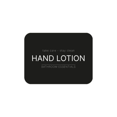 Zelfklevend Etiket - Hand Lotion - Matzwart in de groep Badkamer Accessoires / Toon alle badkamer accessoires / Zeepdispensers & Zeeppompje bij Beslag Online (10107-BO)