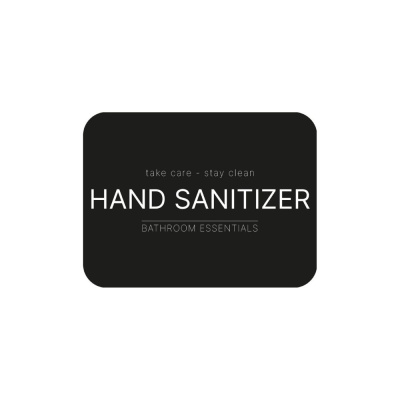Zelfklevend Etiket - Hand Sanitizer - Matzwart in de groep Badkamer Accessoires / Toon alle badkamer accessoires / Zeepdispensers & Zeeppompje bij Beslag Online (10108-BO)