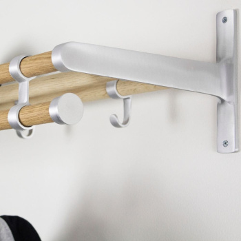 Hoedenplank Elegant Plus - 1000mm - Eiken/Aluminium