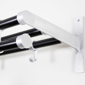 Hoedenplank Elegant Plus - 1000mm - Zwart/Aluminium 