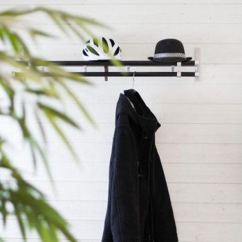 Hoedenplank Elegant Plus - 1000mm - Zwart/Aluminium 