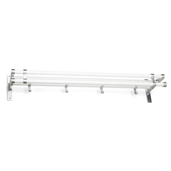 Hoedenplank Elegant Plus - 1000mm - Wit/Aluminium 