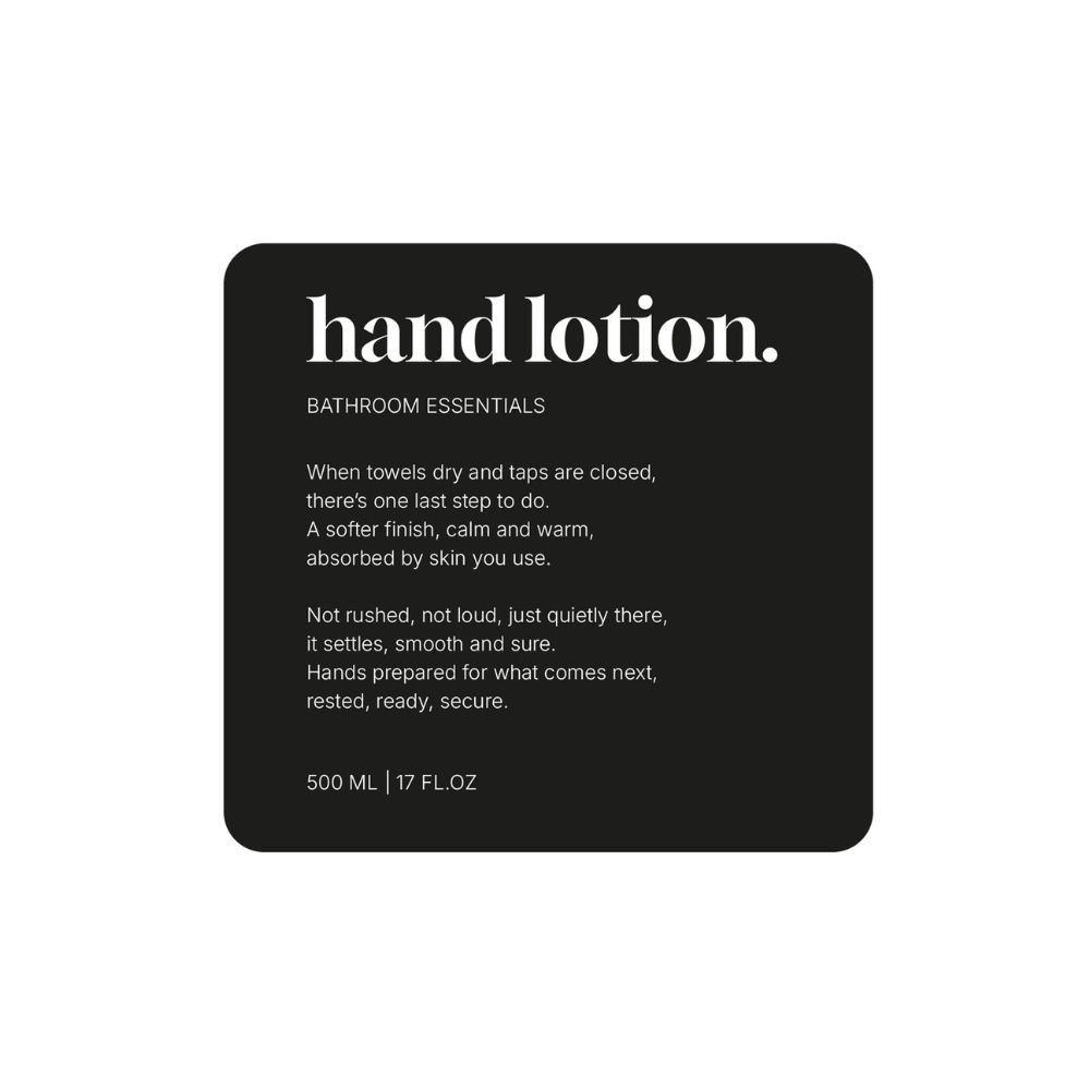 Zelfklevend Etiket Premium - Hand Lotion - Matzwart