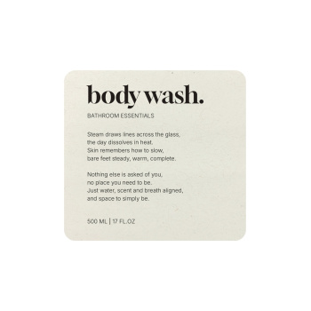 Zelfklevend Etiket Premium - Body Wash - Beige