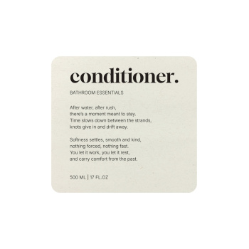 Étiquette Adhésive Premium - Conditioner - Beige