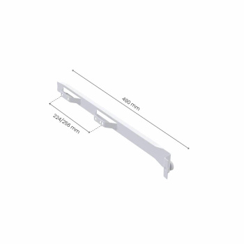 Rolrail 500/19 - Rechts & Links - 224/256 mm - Wit