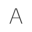 Huisletter Contemporary A - Small - Zwart