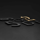 Huisnummer Century - Zwart