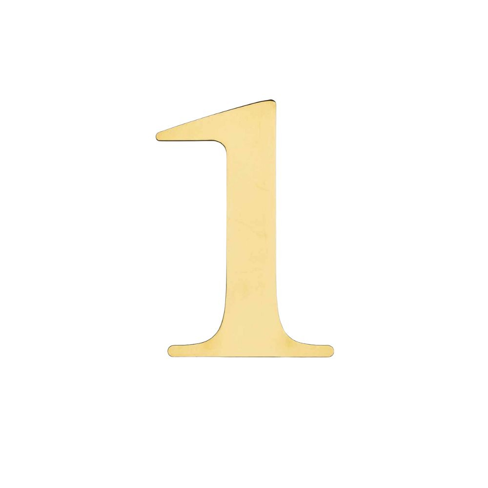 Huisnummer Century - Messing