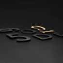 Huisletter Home - Zwart