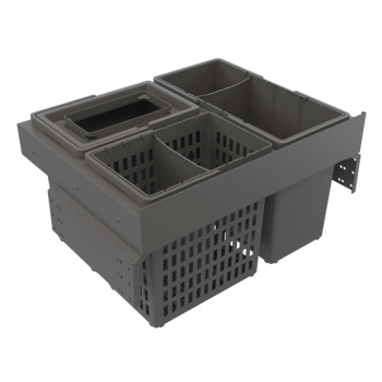 Inbouw Afvalemmer - Select Side 600 Eco - Donkergrijs
