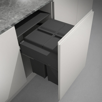 Inbouw Afvalemmer Wide - Donkergrijs