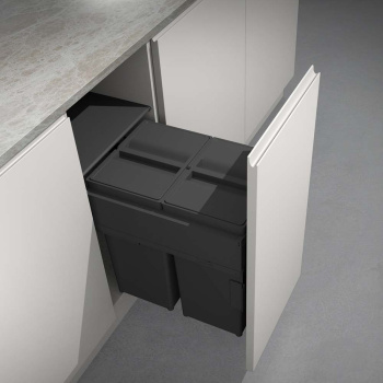 Inbouw Afvalemmer Wide - Donkergrijs