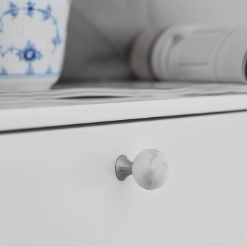 Knop Bead Straight - Carrara Marmer