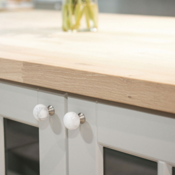 Knop Bead Straight - Carrara Marmer