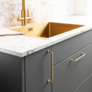 Handgreep Viva - Geborsteld Onbehandeld Messing