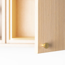 Knop Copenhagen - 25mm - Ruw/Gepolijst Messing