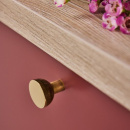 Knop Copenhagen - 25mm - Ruw/Gepolijst Messing