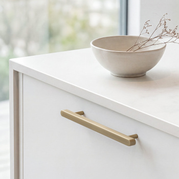 Handgreep Rod - 160mm - Geborsteld Goud