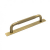 Handgreep Helix/Achterplaat - 128mm - Antiek Brons