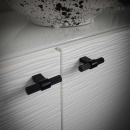 Knop T Helix Stripe - Mat Zwart