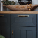 Knop T Helix Stripe - Antiek Brons