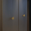 Knop T Helix Stripe - Messing