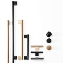 Knop T Point - Geborsteld Zwart