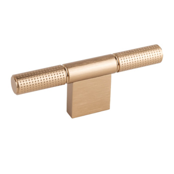 Knop T Point - Geborsteld Messing