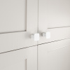 Knop Prism - 32x32mm - Mat Wit