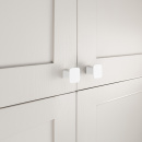 Knop Prism - 32x32mm - Mat Wit