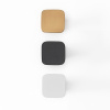 Knop Prism - 32x32mm - Mat Wit
