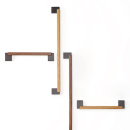 Handgreep Duo Mini - Walnoot/Lavagrijs