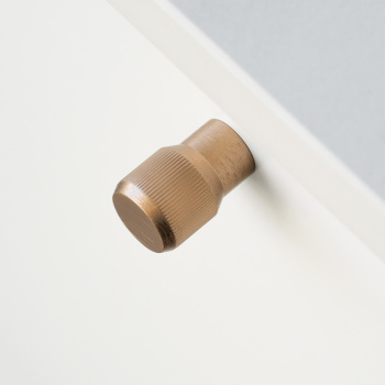 Knop Brooklyn Ø20mm - Donker Geborsteld Messing