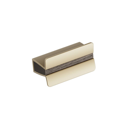 Handgreep Papillon - 32mm - Donker Gebeitst Eiken/Mat Messing in de groep Handgreep / Kleur/Materiaal / Messing bij Beslag Online (317621-11)