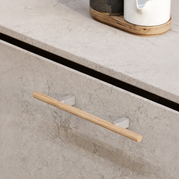 Handgreep Kumo Wood - Eiken/RVS Look
