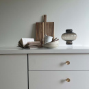 Knop Sture - 28mm - Geborsteld Onbehandeld Messing